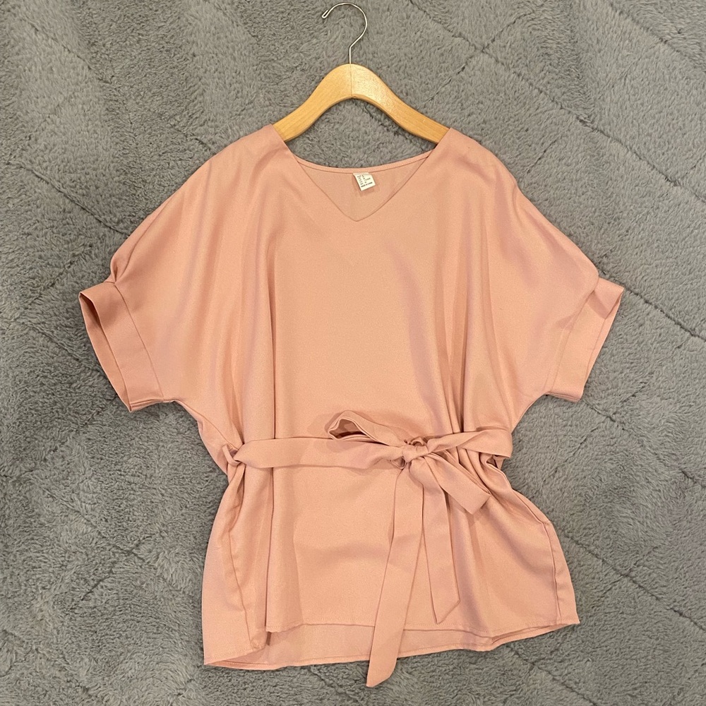 Dolman Sleeve Pink Blouse
